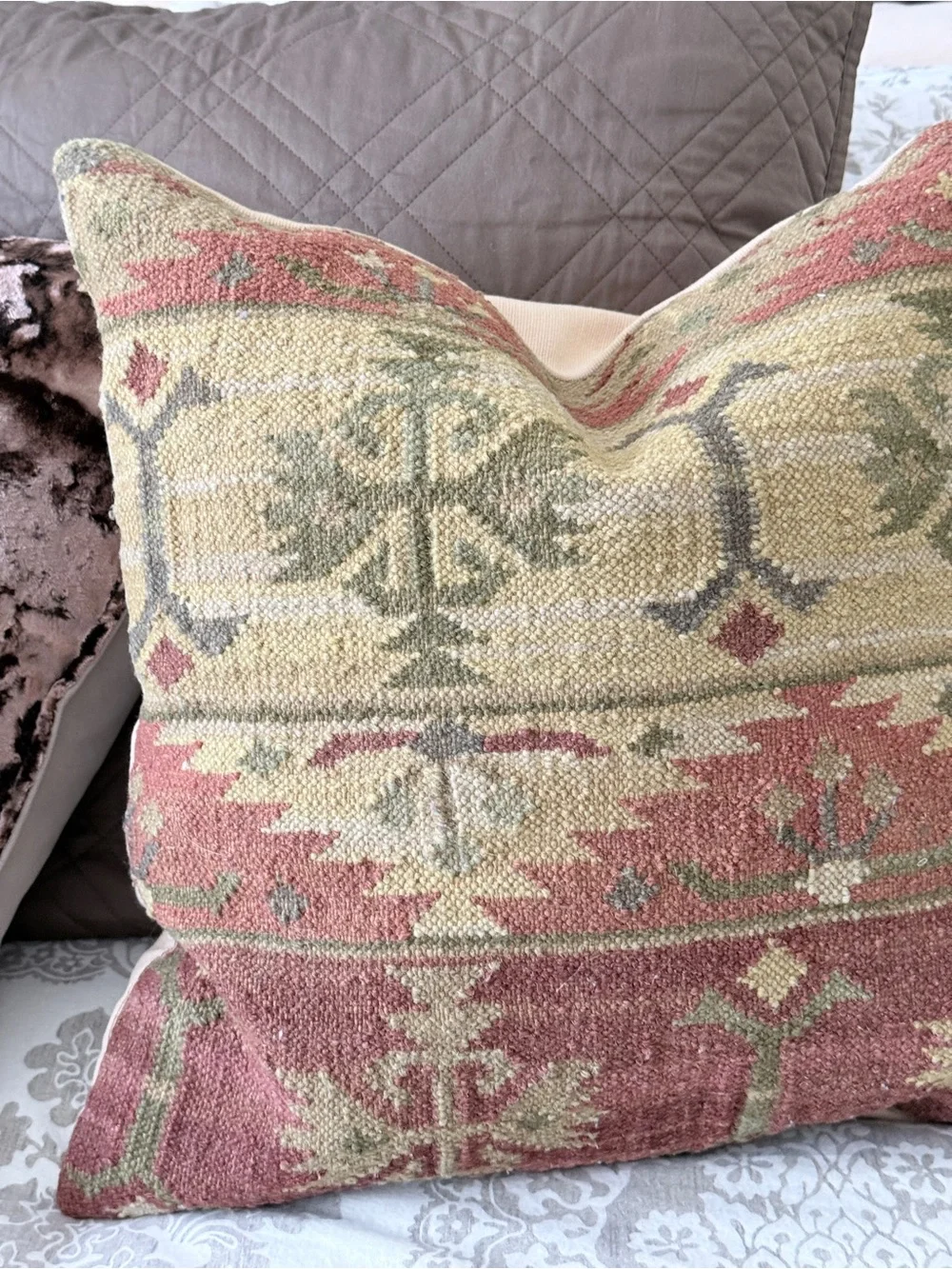 Pottery Barn Square Dhurrie Rug Accent Pillow